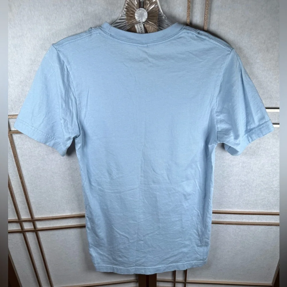Blue SNOOZE AM Eatery T-Shirt with Rainbow Graphic - Men’s Size XS Extra Small - Picture 2 of 7